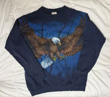 독수리 그래픽 네이비 블루 트레이닝복 맨투맨