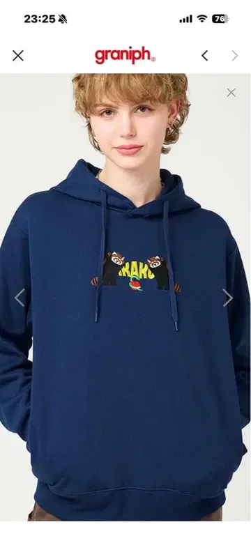 그라니프 이카쿠 후드티 네이비 L