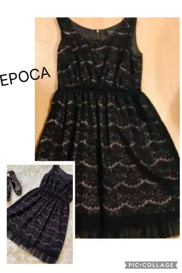 EPOCA THE SHOP 레이스 슬리브리스 원피스