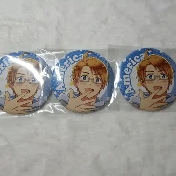 헤타리아 미국 캔뱃지 75mm