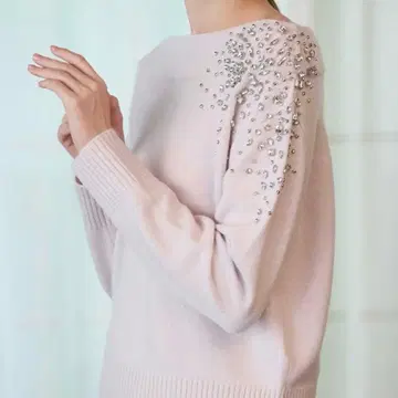 ANAYI 눈송이 풀오버 비쥬 니트