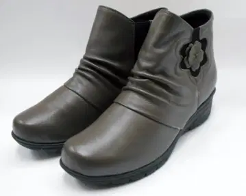 천연 가죽 캐주얼 컴포트 숏부츠 다크 그레이 23.5cm