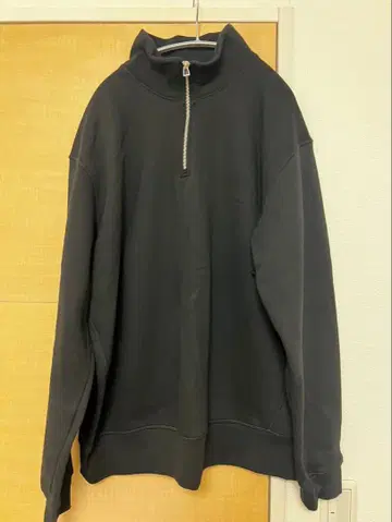 ZARA 하프 지퍼 맨투맨 블랙 XXL