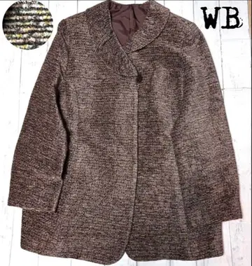 새상품 WB 화이트 베어 실크 100% 코트 브라운 계열 F