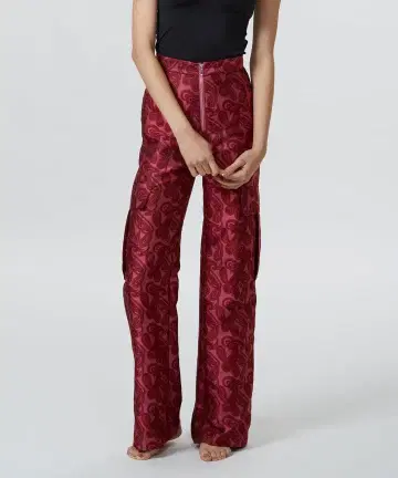 Cabana 택 포함 자카드 롱 팬츠