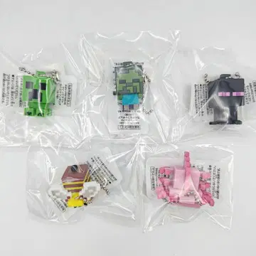 마인크래프트 러버 스트랩 피규어 전 5종 Minecraft