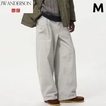 유니클로 JW Anderson 코듀로이 워크 팬츠 M 그레이