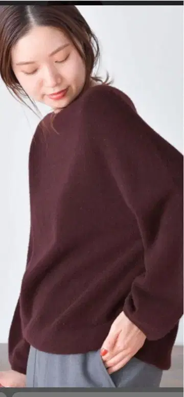 IENA chess 퍼프 슬리브 스웨터