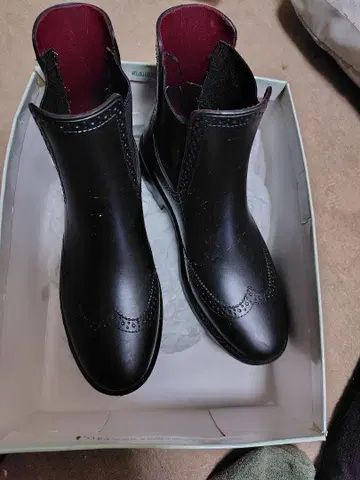 센슈카이 벨메종 베네비스 블랙 사이드 고어 부츠 레인 슈즈 M