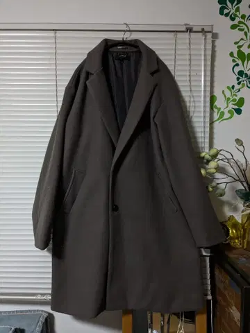 ANPAS 다크 브라운 롱 코트 L