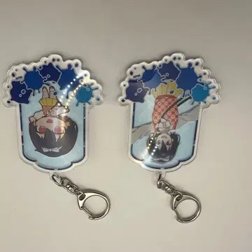 미니 클리어 스탠드 캐릭터 키링 2개 세트