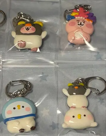 카나헤이 수족관 콜라보 마스코트 키링 4개 세트