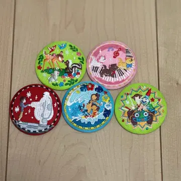 캐릭터 자수 핀 배지 5개 세트