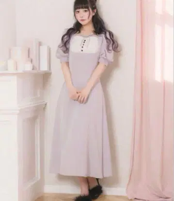 pium 머메이드 플레어 카페 원피스