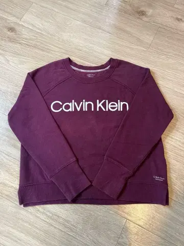 레어 Calvin Klein 버건디 맨투맨