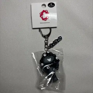 블랙 미야쿠미야쿠 입체 PVC 키링 플레이트 포함