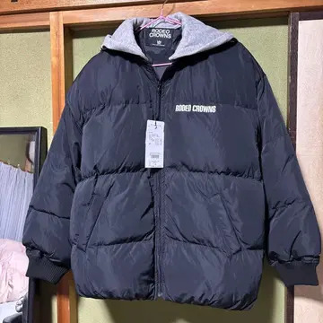 RODEO CROWNS 후드 부착 다운 자켓 블랙