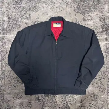 60's~70's 워크 블루종 흑먹색 차콜 안감 누빔