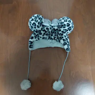 레오파드 무늬 팬캡 디즈니 그레이 구형