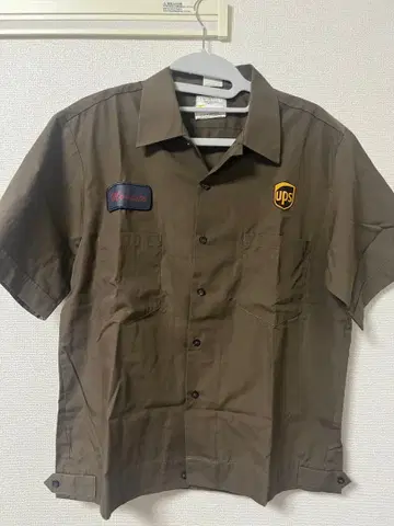 UPS 반팔 워크 셔츠 브라운