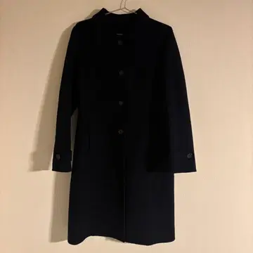 네이비 리버서블 롱 코트