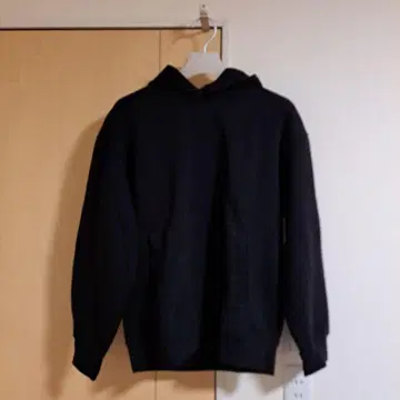 UNIQLO C 맨투맨 오버 사이즈 풀 후드티 L 사이즈 BLACK