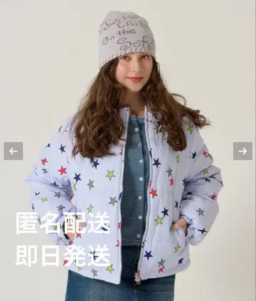 오리지널 프린트 집업 숏 아우터 TINA: JOJUN 블루