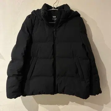 새상품급! UNIQLO 블랙 심리스 다운 파카 M