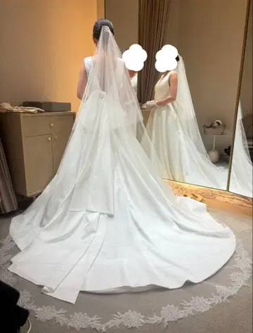 트리트 드레싱 웨딩 베일 화이트