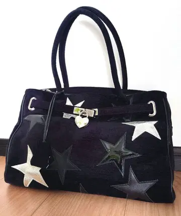 Think Bee! 별 패턴 디자인 버킨형 백