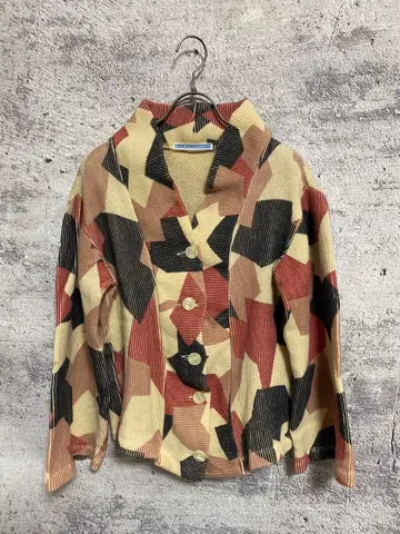 이리 키시모토 기하학 패턴 가디건