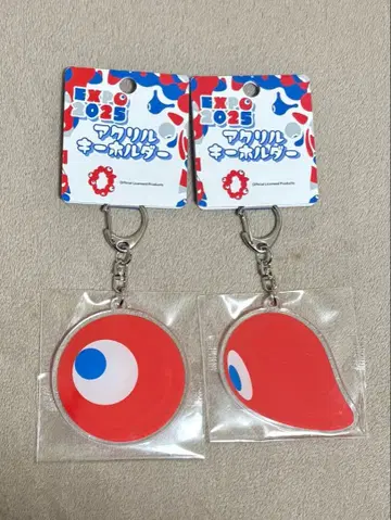오사카 간사이 엑스포 ID 코먀쿠 아크릴 키링 2개 세트
