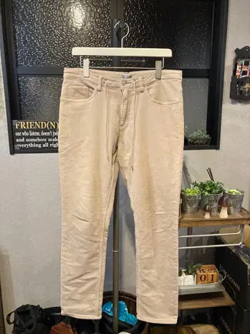 저리 스탠다드 relume 슬림 핏 팬츠 베이지 웜 팬츠 L