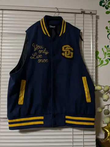 stay gold 바시티 자켓 베스트 M 와펜