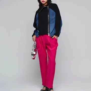 Narcissus 데님 도킹 니트