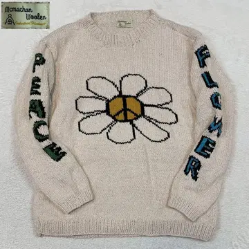 맥마흔니팅밀즈 크루넥 니트 스웨터 로고 피스