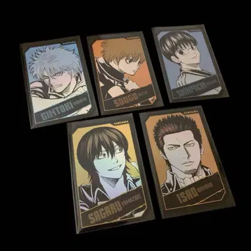 은혼 점프샵 홀로 카드 긴토키 오키타 신파치 야마자키 콘도 5장 세트