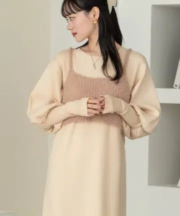 hinari 페더 니트 뷔스티에 니트 원피스 사이즈 S