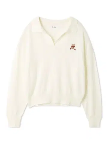 snidel 리본 베어 스키퍼 니트 풀오버