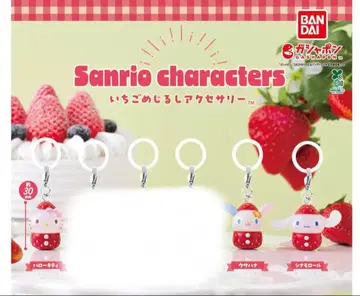 산리오 캐릭터즈 딸기 표시 액세서리 시나몬 우사하나 키티