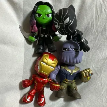 마블 아메리칸 코믹스 피규어 4개 세트 아이언맨 블랙팬서