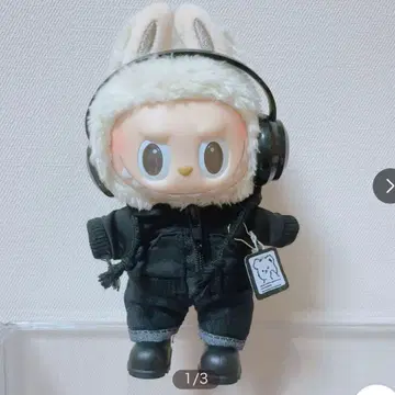 러브브 옷 갈아입기 이어폰 후드티 블랙