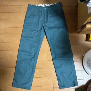 Schott 파랑 스트레이트 팬츠 코튼