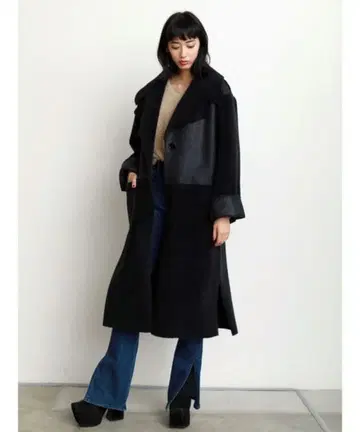 [ EMODA ] 리버서블 무스탕 코트