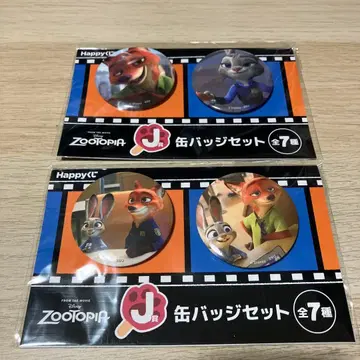 주토피아 해피 복권 캔뱃지 세트 주디 닉