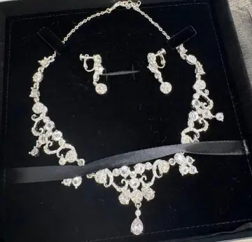 와타베 웨딩 브라이덜 목걸이, 귀찌 세트
