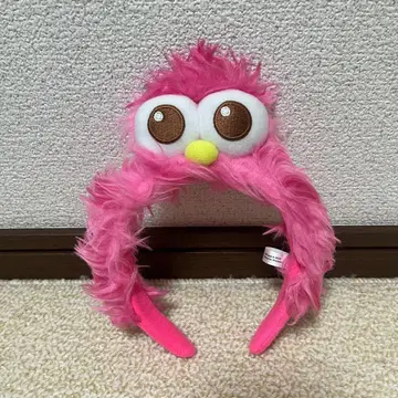 [1회 사용한 새상품급] USJ 핑크 모피 세서미 스트릿 머리띠