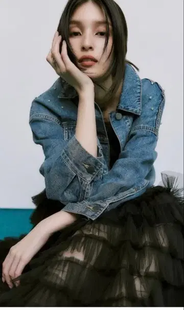 프레이 아이디 숏 기장 오버 비쥬 데님 자켓 FWFJ244174