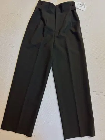 LILY BROUN 허리 슬림 스트레이트 팬츠