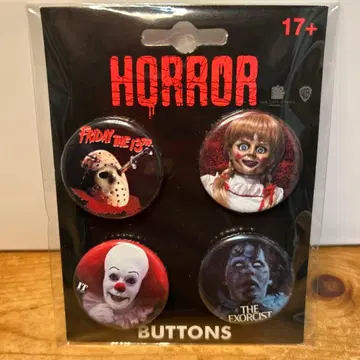 호러 영화 핀 배지 4개 세트 미개봉 새상품